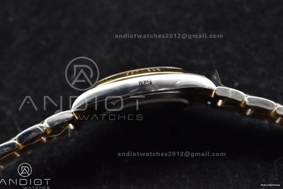 Oyster on YG Textured DateJust 41 Steel Best Sleek 1:1 SS YG Bracelet Clean Dial Edition 904L 126333 608 VR 0513